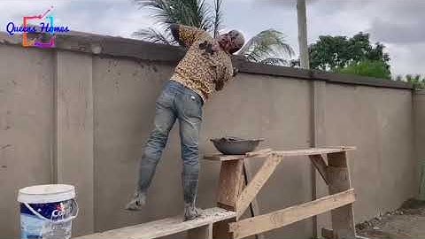Fence Wall Plastering Part 1 | Building a Dream House in Ghana | Episode 48