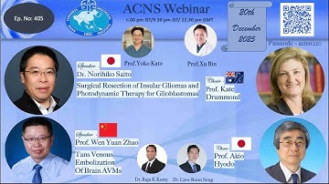 ACNS Webinar -Dec 20 - Insular Glioma Sx and Photodynamic Rx for GBM & Transveno. Embo. of Brain AVM