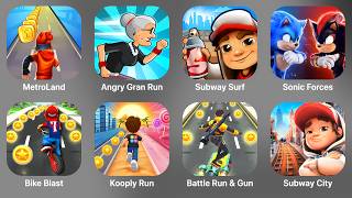 MetroLand, Angry Gran Run, Subway Surf, Sonic Forces, Bike Blast, Kooply Run, Battle Run & Gun, Subw screenshot 5