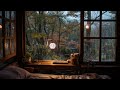 Cozy bedroom rain outside the window helps to deep sleep and relax  rain sound for sleep