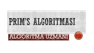 Prims Algoritması Konu Anlatımı