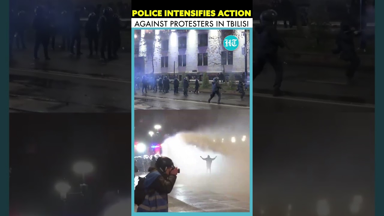 Teargas Clouds Tbilisi Amid Clashes Between Police And Protesters