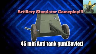 Anti Tank Gun 45MM Soviet Game play[Tanki Ussr Artillery shooter] screenshot 4