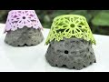 CEMENT IDEAS VERY EASY - Casting Beautiful Flower Pot With Plastic Basket