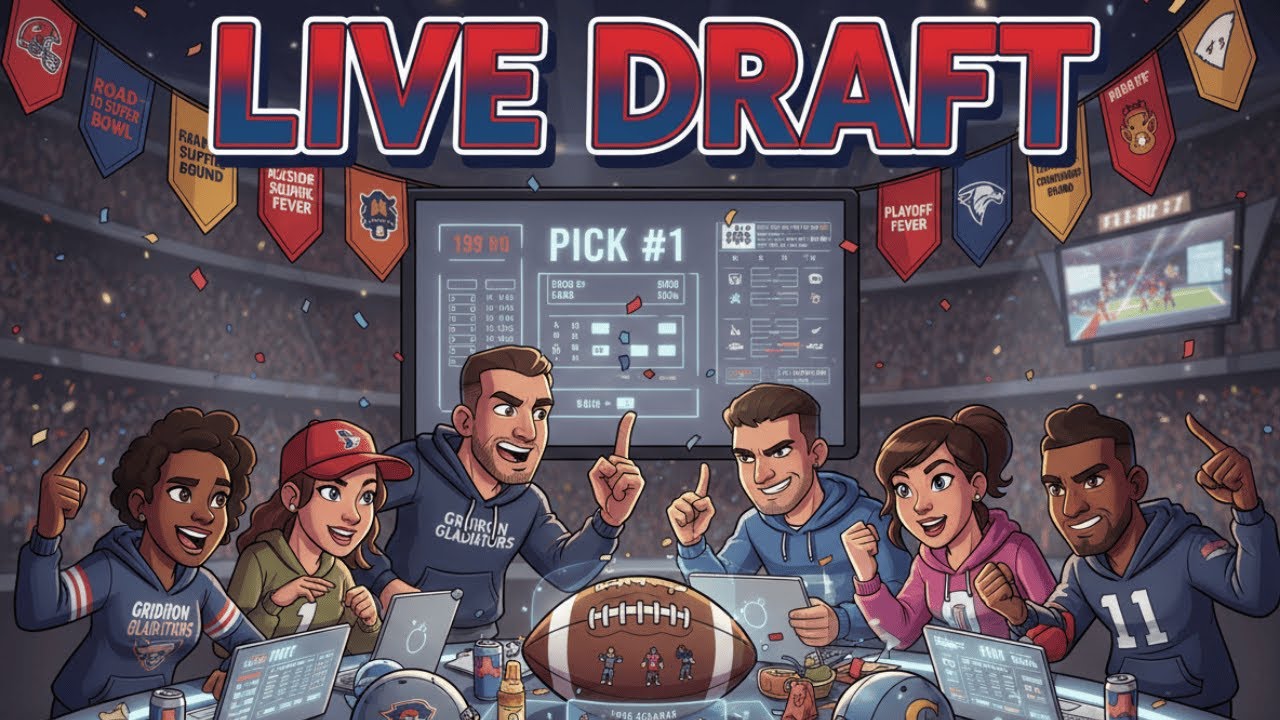 LIVE Fantasy Football Draft for NFL Playoff Leagues - YouTube