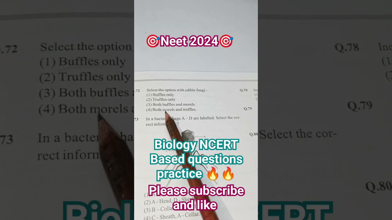 🔥🔥Neet aspirants biology NCERT Based questions practice 