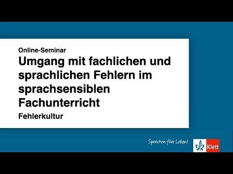 Video: Umgang Mit Sprachfehlern