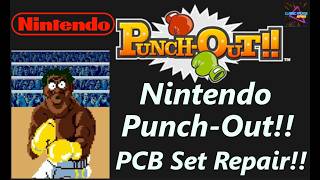 1984 Nintendo Punch-Out!! Arcade Game PCB Set Repair!  Goofy/Missing Video and No Music   8-20-2026