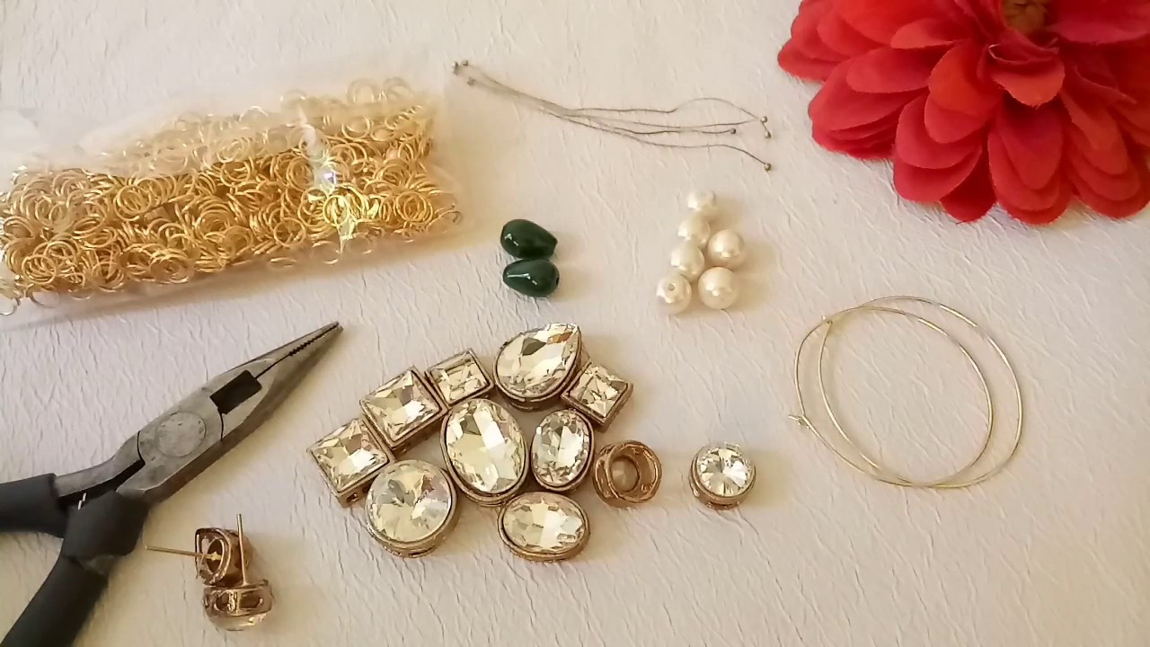 5 designs/Kundan Earrings Making/How to Make Party Wear Kundan Earrings at home..