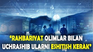 B.rasulov Rahbariyat Olimlar Bilan Uchrashishi Kerak