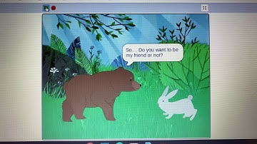 Storytelling with SCRATCH block coding Example 1 from Fall 2019