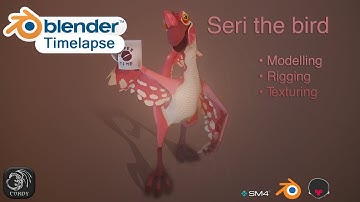 Blender timelapse - Seri bird low poly art.