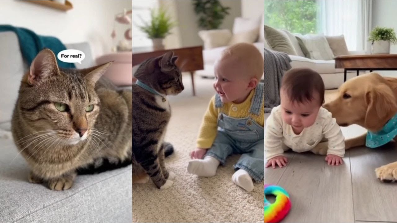 Baby & Dog Create Chaos Together 😆 