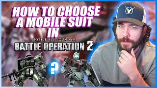 How to Choose a Mobile Suit in Gundam Battle Operation 2