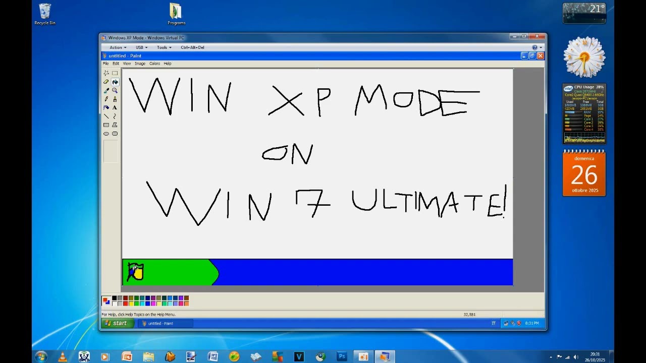 Exploring Windows XP Mode (Virtual Machine) in 2025!