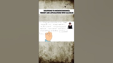 Step-By-Step #Tutorial of the Exercises for #Microeconomics: Theory and Applications with Calculus