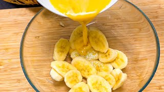 Only 1 banana and 2 eggs recipe! Simple breakfast recipe. No tricks.
