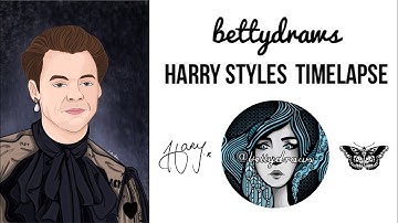 HARRY STYLES TIMELAPSE DRAWING - BETTYDRAWS