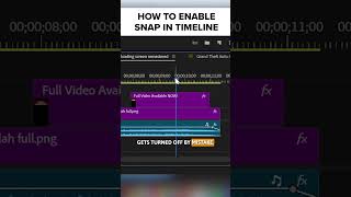 Premiere Pro Playhead Not Snapping? Easy Fix #premierepro