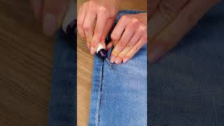 Oops! My Favorite Jeans Are Torn! 😱 Here’s a Clever Hack to Fix Them! #shorts