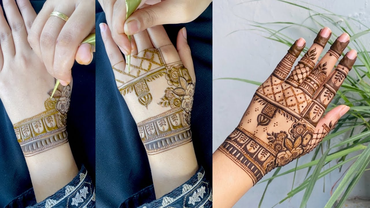 Simple mehedi design(full tutorial available)