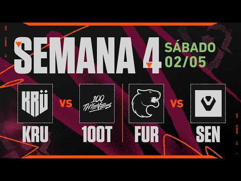 KRU x 100T | FUR x SEN | VCT Americas Etapa 1 | Semana 4 - Dia 2