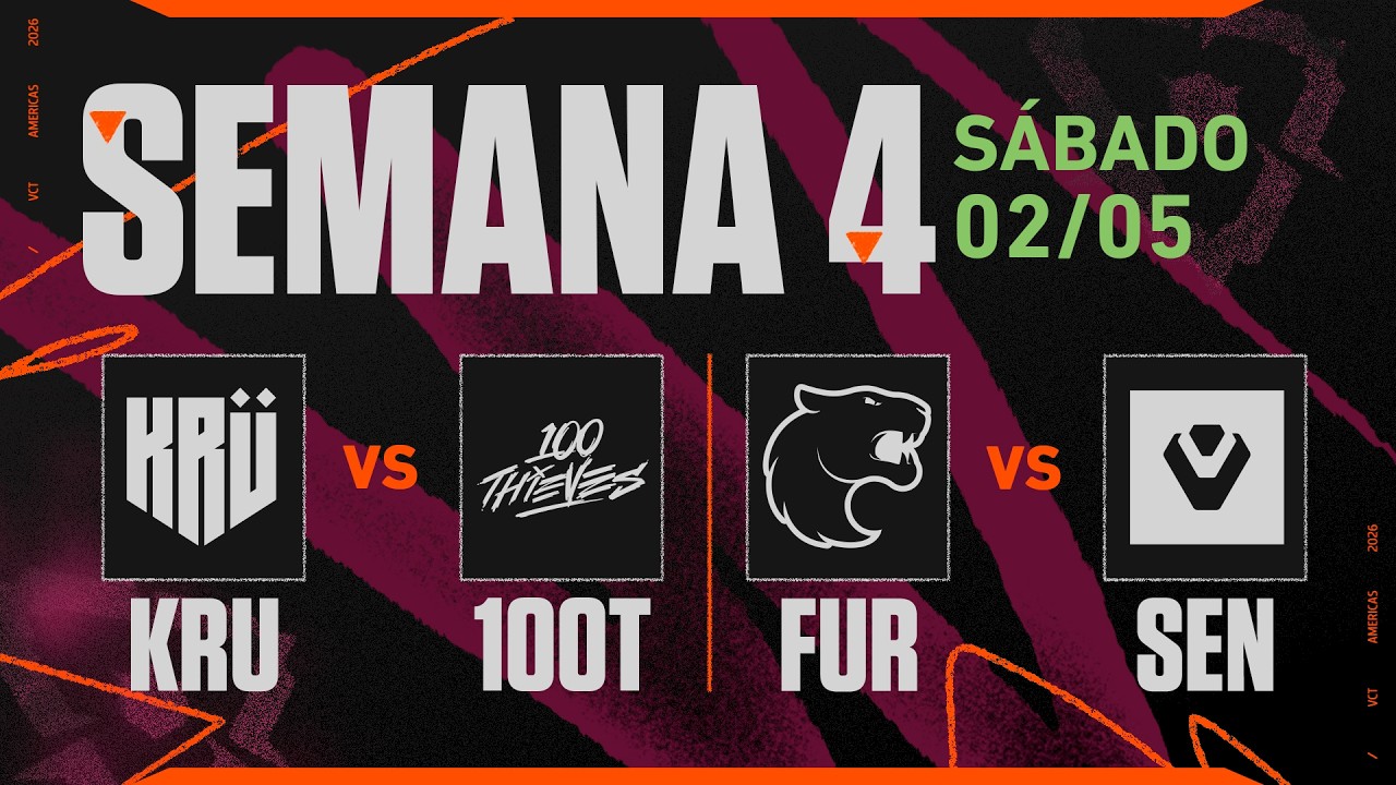KRU x 100T | FUR x SEN | VCT Americas Etapa 1 | Semana 4 - Dia 2