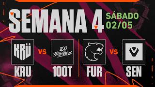 KRU x 100T | FUR x SEN | VCT Americas Etapa 1 | Semana 4 - Dia 2