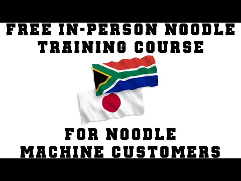 Introduction: noodle making / ramen soup in-person crash course for Yamato noodle machine customer