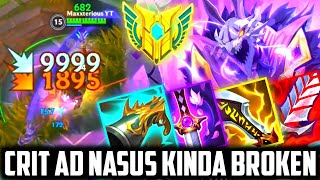 Wild Rift | AD CRIT NASUS ONE SHOT BUILD!! PART 2 (Late Game Monster Bonks) Nasus King Tips & Tricks