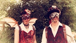 the STEAMPUNK flying fighter couple outfit