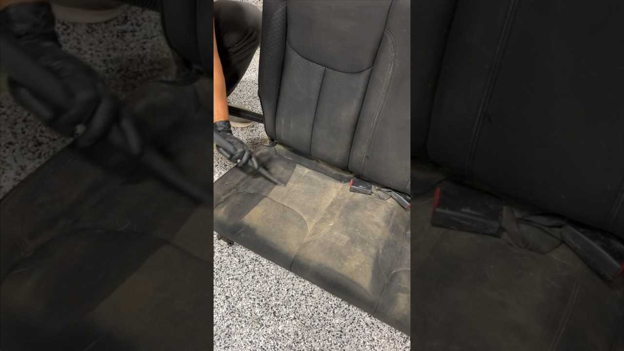 Satisfying seat stain removal 🫧 #foryou #detailing #satisfying #asmr