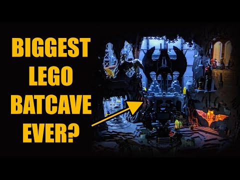 Huge LEGO Batcave and Wayne Manor