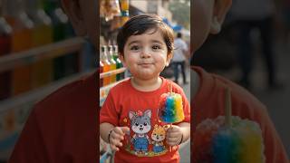 🍭 Aisa Gola Chahiye Jo Jeebh Rainbow Bana De! 😂 #Shorts#babyshorts