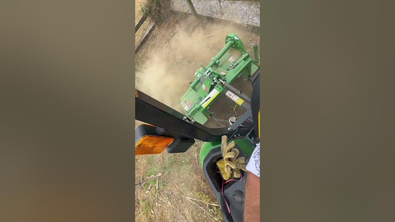 Tilling gardens with a John Deere 2025r with a 3049R Tiller johndeere
