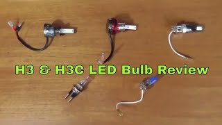 H3 & H3C bulb size - LED headlight bulb review