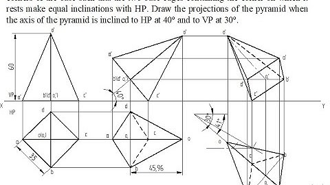 Projection of Solids Problem No18 Engineering drawing solids computer Aided engineering drawing CAED
