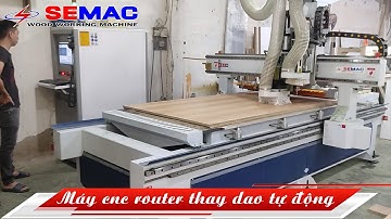 Máy cnc router - máy cnc nesting - máy phay khoan cnc router thay dao tự động Quốc Duy