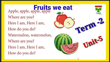Fruits we eat/ Warm up song/Ennum Ezhuthum English Term-2 Unit-5