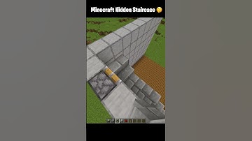 How To Build a HIDDEN STAIRCASE🤔 #minecraft #shorts