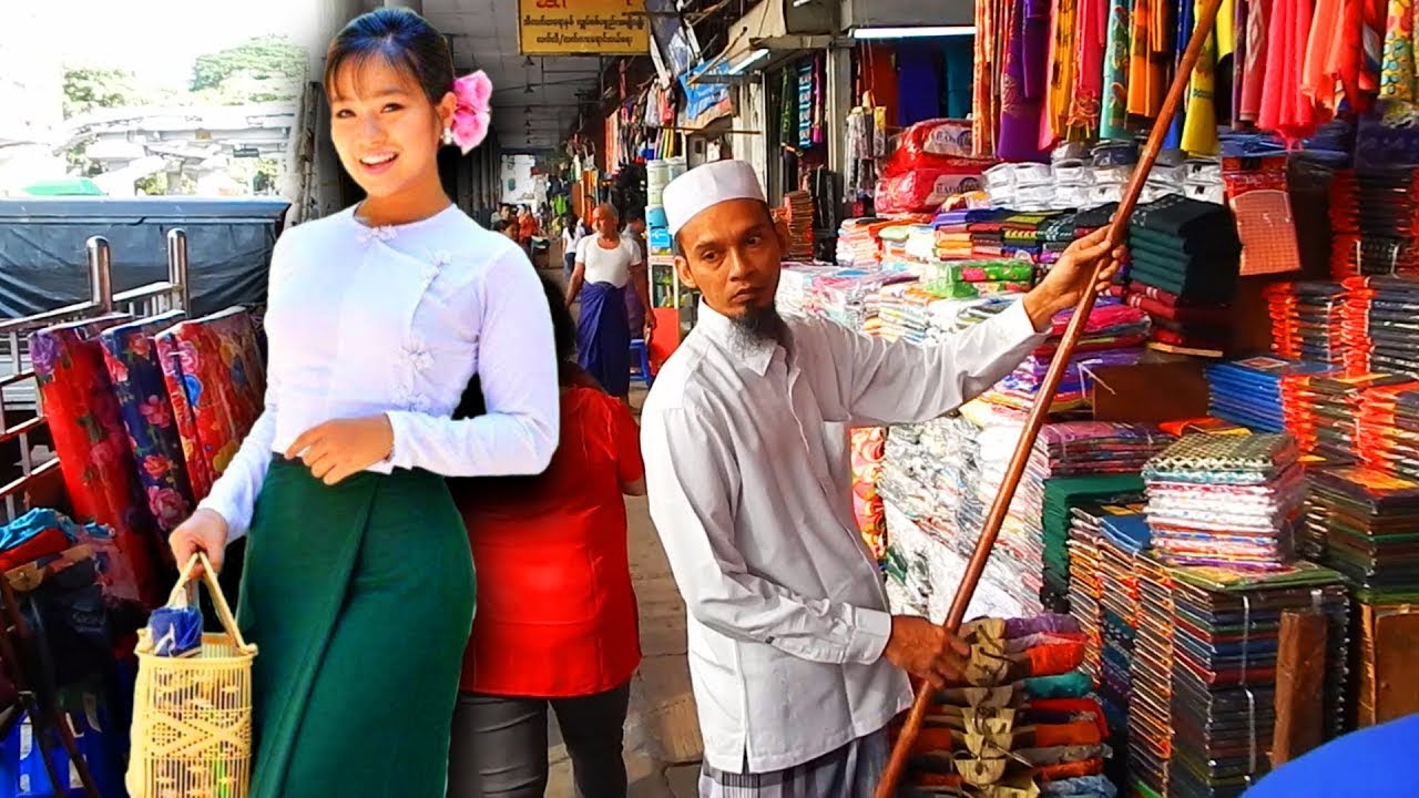 Shopping in Yangon, Myanmar Theingyi Zay Market YouTube