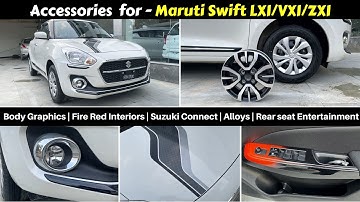 Accessories for Swift Lxi Vxi Zxi with Prices | Most Detailed Video | Ujjwal Saxena