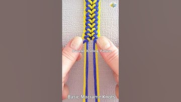 Bracelet Knitting Tutorial:: Bracelet Pattern#shorts #macrametutorial #tricks #howto#craftideas
