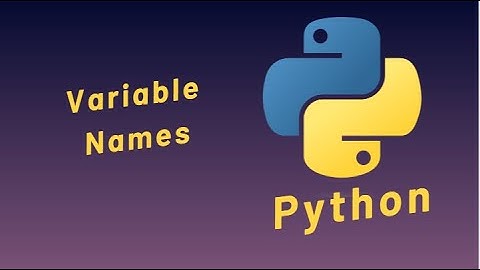 variablenames in python