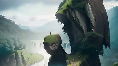 Bad Apple but its AI generated landscape paintings [Photosensitivity warning]