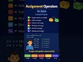 Assignment Operators #java #operator #shortsfeed #shortvideo #shorts