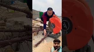 Firewood cutting machine #shortsfeed #trending #woodcutting #tool #machine #cuttingskills