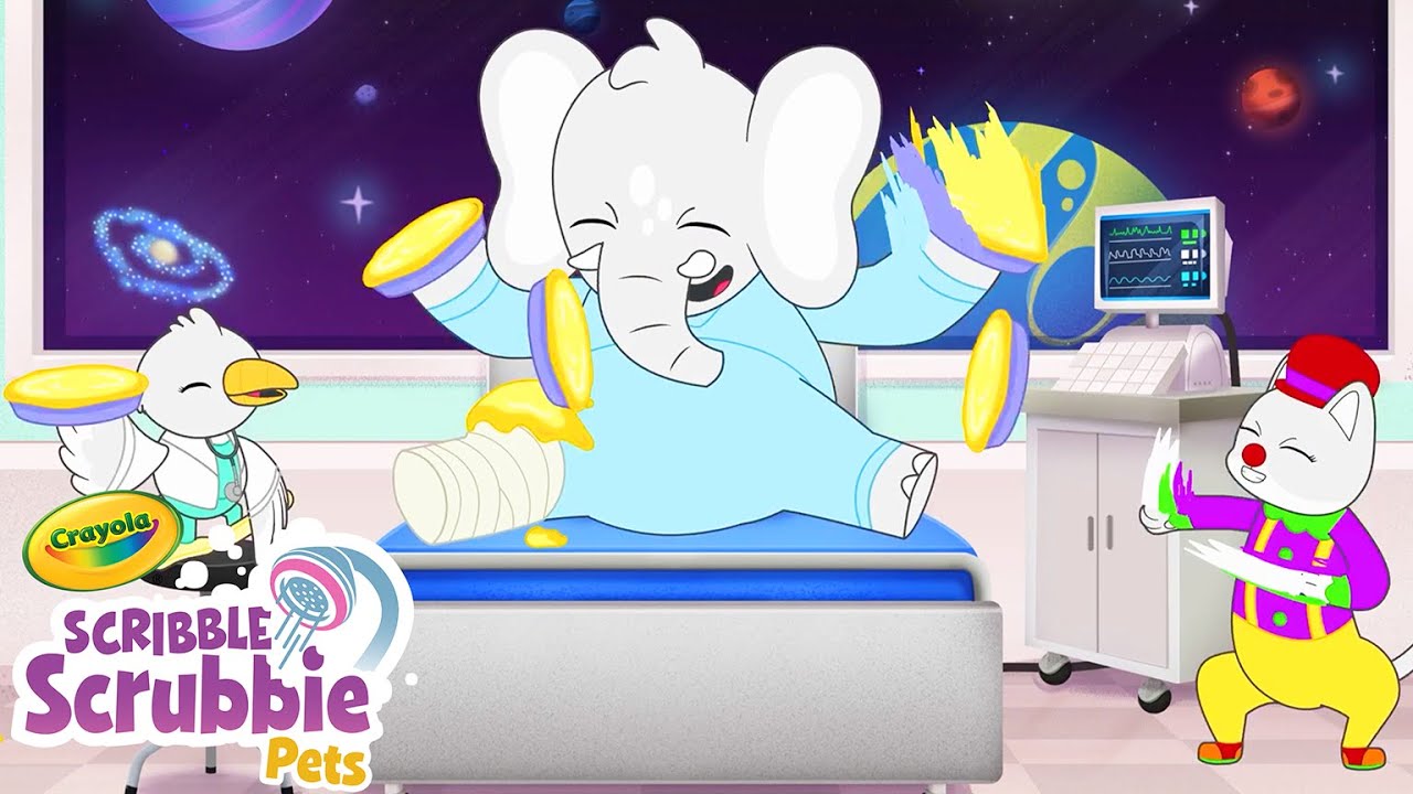 Food Fight!! 🥧🥧 Crayola Scribble Scrubbie | Funny Cartoons for Kids