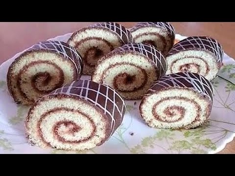 بسكوي رولي ناجح 100 سهل و سريع خفيف و لذيذ جدا      