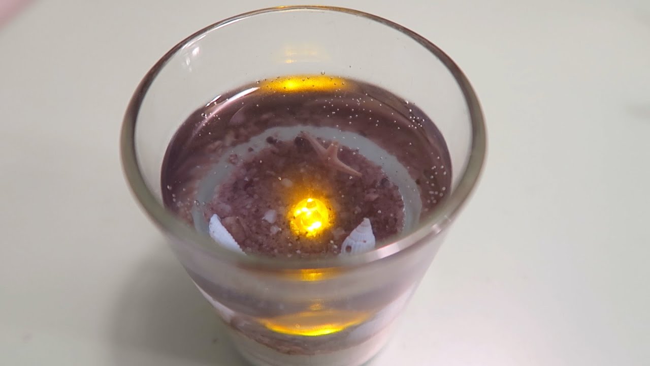 Dollar Tree LED Gel Candle Review Nautical Beach Theme YouTube